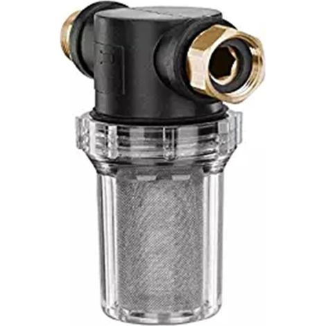 Filtre à Eau - 1 Pièce - Plastique et Métal - Protection Pompe - Nettoyeur Haute Pression et Jardin - Noir (1/5)