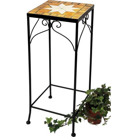 DanDiBo Tabouret à fleurs Mosaïque d'angle 62 cm Support pour fleurs 12012 Table d'appoint pour plantes Table en mosaïque (1/5)