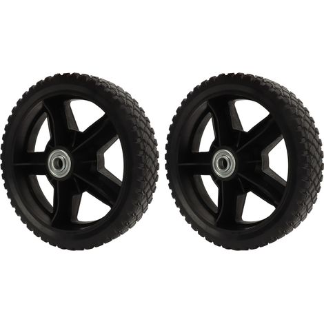 2 pièces Roues de Tondeuse 8 Pouces Haute Adhérence Stabilité Améliorée Roues PVC de Rechange