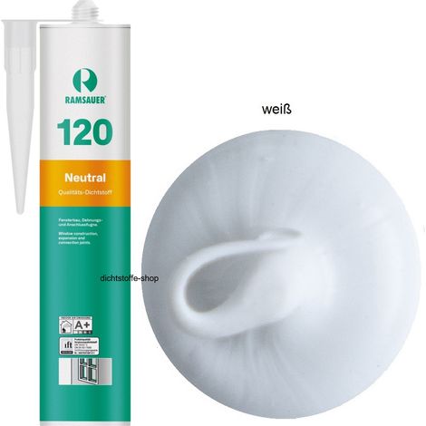 Ramsauer 120 Neutral Fenster Silikon Fugen Dichtstoff 310ml Kartusche weiß