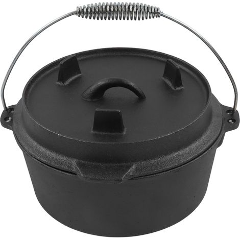 Four hollandais de Camping avec couvercle antiadhésif multifonction, cuisson uniforme, encoche du thermomètre pour la cuisson, 31CM (1/5)