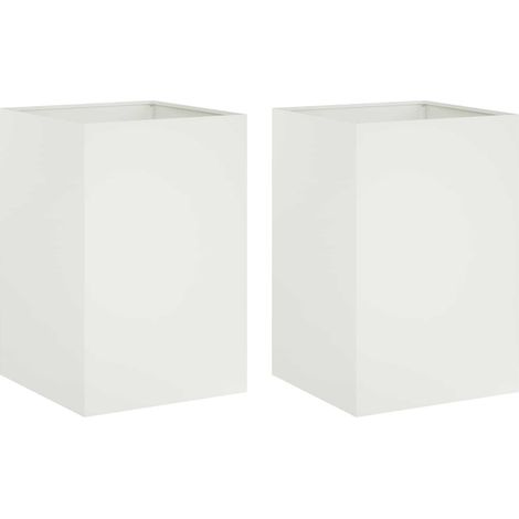 Macetero de Jardín 2 uds. Blanco 50 x 50 x 75 cm vidaXL