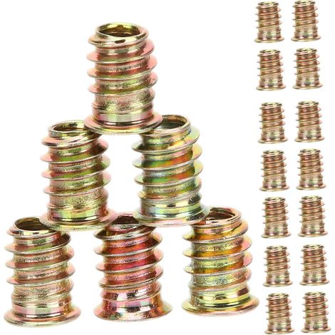 Healifty Lot de 100 inserts filetés pour meubles, écrous robustes (1/5)