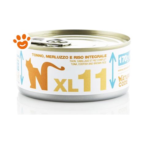 Natural Code Gatto 170gr XL11 Tonno Merluzzo e Riso Integrale (1/3)