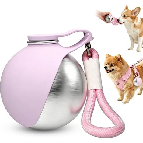Tragbare Hunde-Trinkflasche, 285 ml Hunde-Trinkflasche, faltbarer Silikon-Hundenapf, auslaufsicher für Spaziergänge und Wanderungen im Freien (1/5)