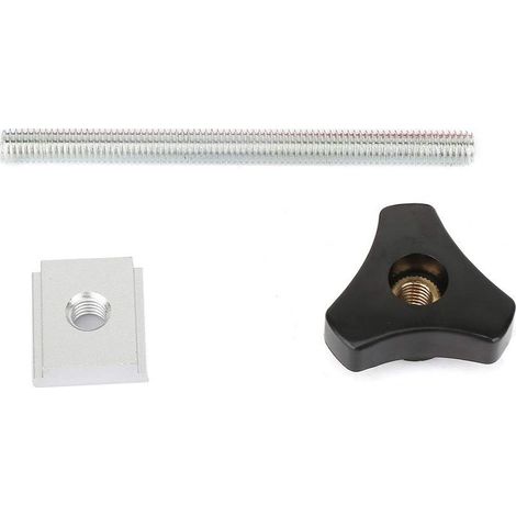 Pince à bois glissière T – rouge/bleue – slot track stopper – travail bois – type A (1/5)