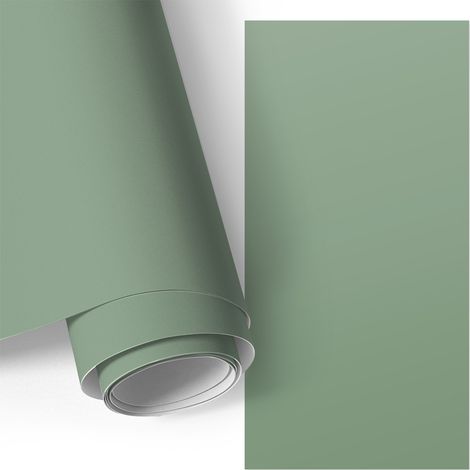 Klebefolie für Möbel - Möbelfolie - Selbstklebende - für Küche - Küchenfronten - Küchenschränke - Gedämpftes Grün 50x100 cm