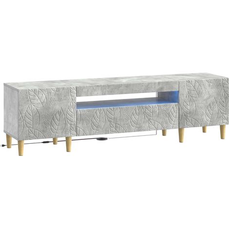 Mueble de TV LED Gris Hormigón Madera de ingeniería vidaXL (1/5)