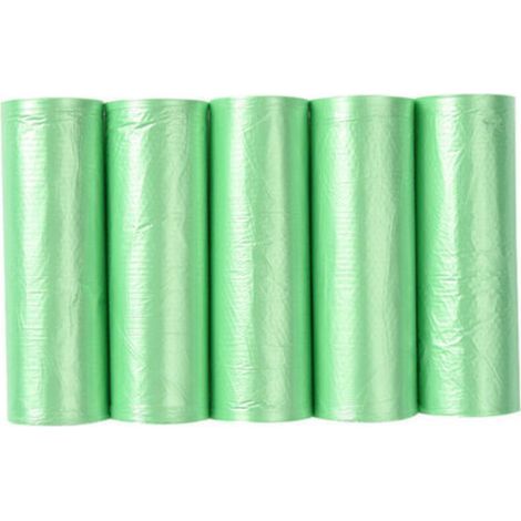Ahlsen Lot de 100 sacs poubelle bio résistants aux déchirures pour cuisines et aliments compostables et biodégradables Sacs à déchets en (1/5)
