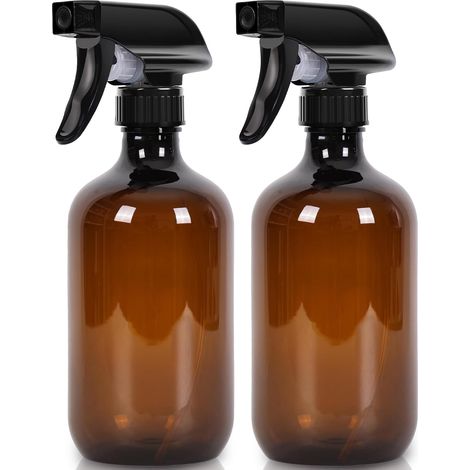 Flacone spray per acqua per pulire piante e giardino, Flacone spray per acqua per capelli, Confezione da 2 flaconi da 500 ml, Flacone spray per acqua per piante (Marrone) (1/5)
