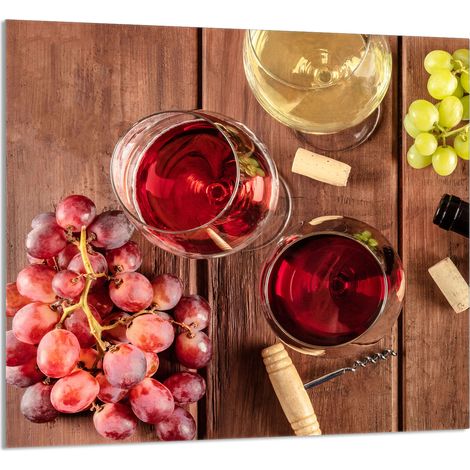 PANEL DE VIDRIO PARA COCINA 65x60 Vino (1/5)