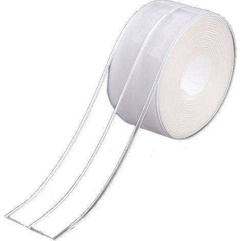 Salle De Bain Transparent joindre Ruban Baignoire, Joint Plan De Travail Cuisine, Adhésif Anti-Moisissure Pour Salle De Bain Toilettes Cuisine Évier, 37mmx3.2m (1/5)