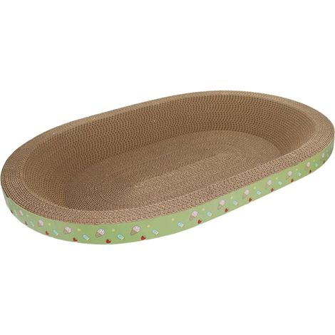 Rascador de cartón para gatos  Alfombra para rascar, cojín de descanso para sofá, cama de cartón para dormir y jugar  Para gatos de interior, 48 cm x 32 cm x 8 cm
