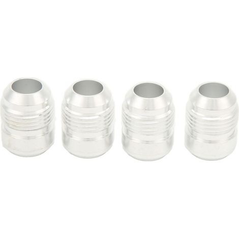 Conector de drenaje soldable de 4 piezas 10AN, rosca de 3/4 de pulgada, adaptador de extremo de tubería macho de aleación de aluminio -Crezuo