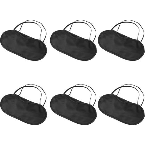 Schlafmasken-Augenbedeckungen, 6-teiliges Set, waschbare elastische Polyester-Stirnbänder für Nacht, Reisen und Outdoor-Aktivitäten (1/5)