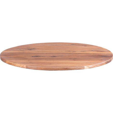 Tischplatte rund Akazie Natur 90 x 90 cm EMILIO