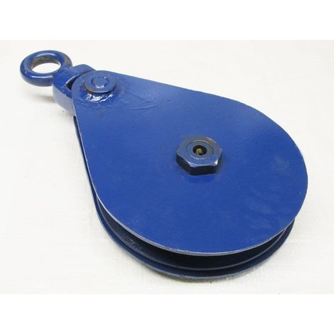 2.3 Ton 10" Tong Block With Swivel Round Eye - 19MM Wire Rope Safety Lifting (1/2)