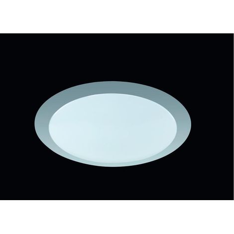 Flache LED Deckenlampe GONZALO aus Kunststoff Grau Ø 34cm (1/5)