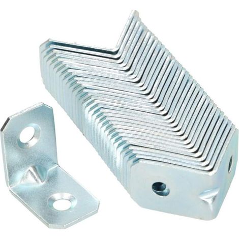 Lot de 50 raccords coudés en acier galvanisé 25 x 25 x 18 mm (1/5)