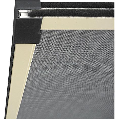 VERDELOOK Zanzariera con spazzolino Estensibile Dimensioni 100x70, Colore Avorio (1/4)