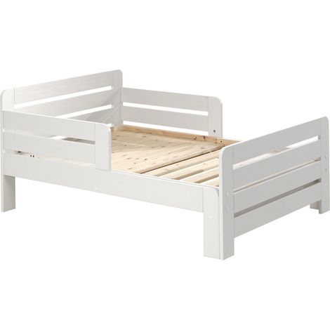 THEMIS - Lit Evolutif Blanc 3 Réglages 90x140/160/200cm