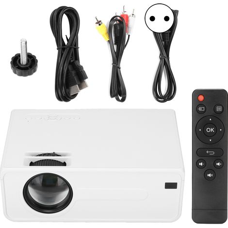 Mini-LED-Projektor (4 Zoll), tragbar, HD, WLAN, 100–250 V, kompatibel mit EU-Stecker