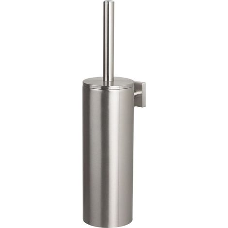 Escobillero con soporte de fijación NYO Acero inoxidable Metalizado Spirella