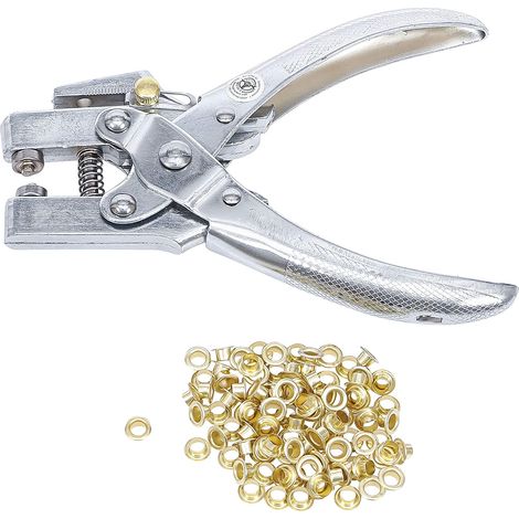 Pinza punzonatrice per occhielli in metallo da 165 mm con 50 occhielli (1/5)