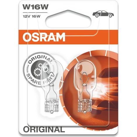 2 Ampoule W16W, 12V Halogène, Double Blister, Pour Véhicule De Tourisme