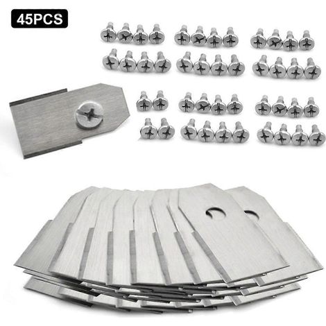 45 Stück Ersatz-Schneidmesser aus Edelstahl für Husqvarna Rasenmäher, 35 x 18 mm (1/5)