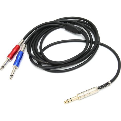 Câble audio 6,35mm mâle à double mono pour instruments de musique et studio d'enregistrement - Longueur 3m