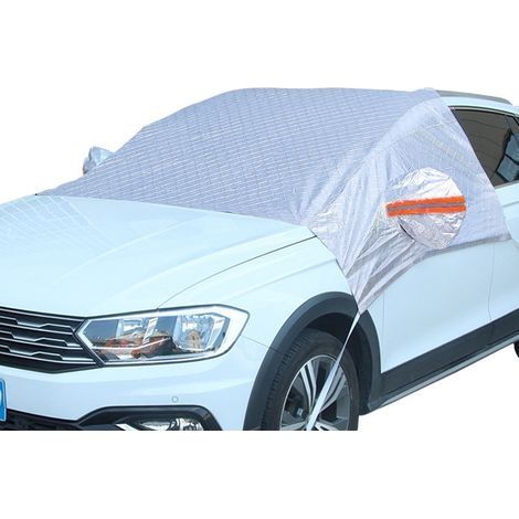 Housse de voiture, housse d'hiver imperméable pour pare-brise de voiture pour la glace, la neige, la protection contre le gel, avec coques de miroir, convient à la plupart des véhicules 230 x 148 cm (1/5)