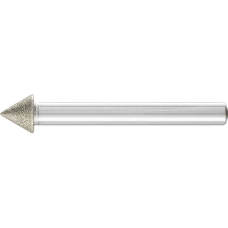 PFERD TOOLS Diamant-Schleifst. Spitzkegel Ø10x60° SchaftØ6 mm D126 (mit.) zum Anfasen/Entgraten/Senken (1/3)