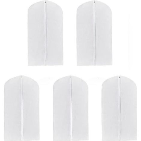 5X Housse de Vêtement Anti-Poussière Sac de Rangement Manteau Complet Couverture Pochette Transparent Pliable Suspendu,211 (1/4)