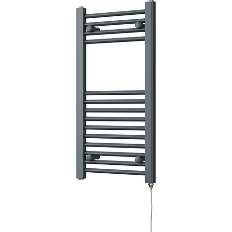 Zennor - Anthracite Electric Towel Rail H800mm x W400mm Straight 200w Standard (1/3)