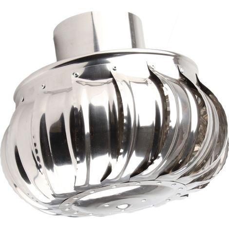 Ventilateur de toit automatique et silencieux en acier inoxydable, raccord de tuyauterie, turbine éolienne, aérateur de combles (1/5)