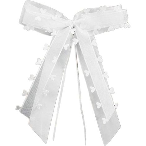 Lot de 10 nœuds décoratifs pour voiture de mariage (blanc) (1/5)