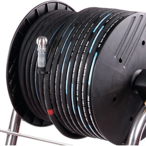 ROTHENBERGER Flexible haute pression 8mm/40m, complet avec raccord - 72820
