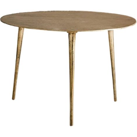 Table basse Moon en aluminium Dorée 68x46x68cm (1/4)