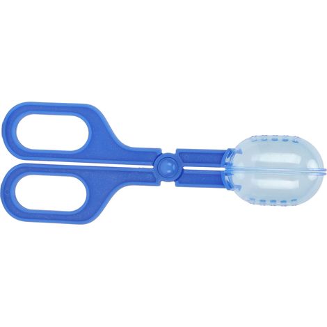 Pince d'alimentation et outil de nettoyage pour reptile, pelle à crottes, tortue, lézard, grenouille, bleu (1/5)