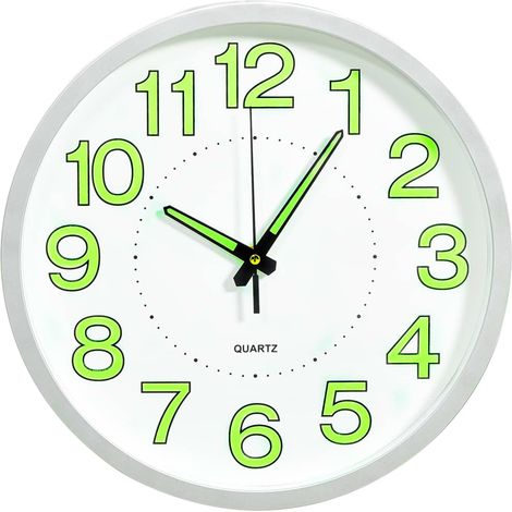 Horloge murale lumineuse Blanc 30cm (1/5)
