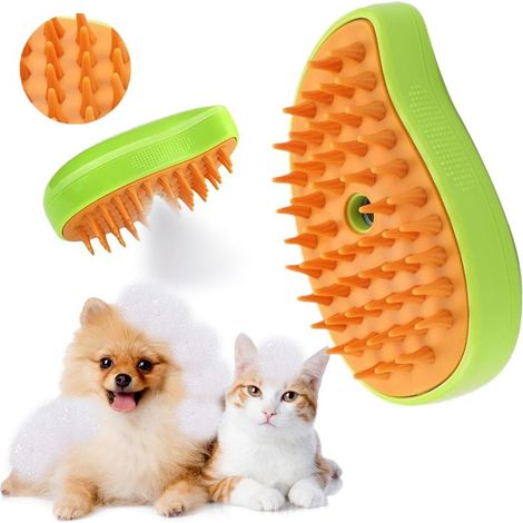 3-in-1 Dampfbürste und Sprühmassagekamm für kurz- und langhaarige Katzen (1/5)