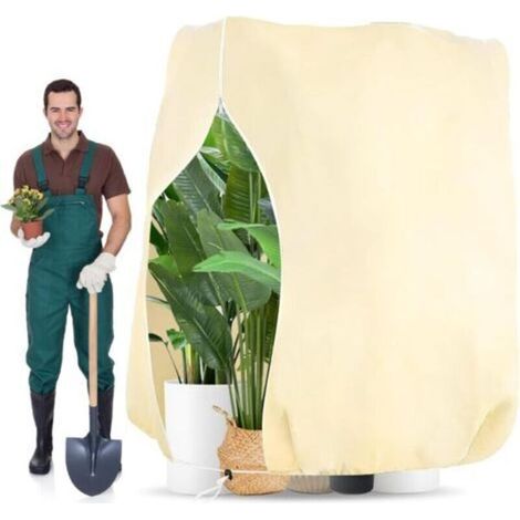 Hivernage Plante, Housse Hivernage Plante avec Cordon de Serrage et Zipper, 200 x 240 CM Housse de Protection Plantes Voile d’Hivernage Plante Respirant Réutilisable (1/4)