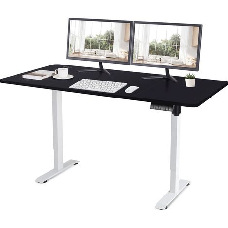 160CM Bureau debout réglable en hauteur avec moteur électrique, bureau d'ordinateur, hauteur à mémoire intelligente, protection contre les collisions