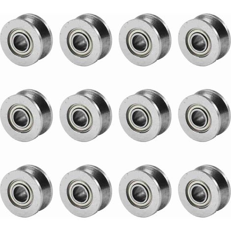 Lot de 10 poulies à gorge en V V624ZZ pour système de mouvement linéaire sur rail, 4 x 13 x 6 mm (1/5)