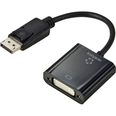 Online Store RF-5771774 DisplayPort / DVI Adaptateur [1x DisplayPort mâle - 1x DVI femelle 24+5 pôles] noir gaine en PVC 15 cm C636642 (1/4)