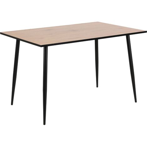 Esstisch für 4 Personen aus Holz und Schwarz 120cm MIRA