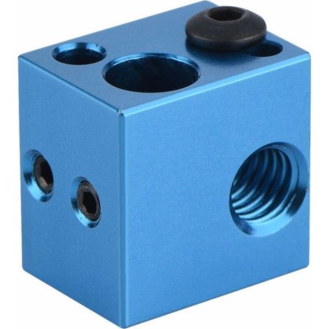 Bloc de Chauffage en Aluminium Spécialisé Imprimante 3D MakerBot Extrudeur Hot End Bloc de Chauffage(Bleu) (1/5)
