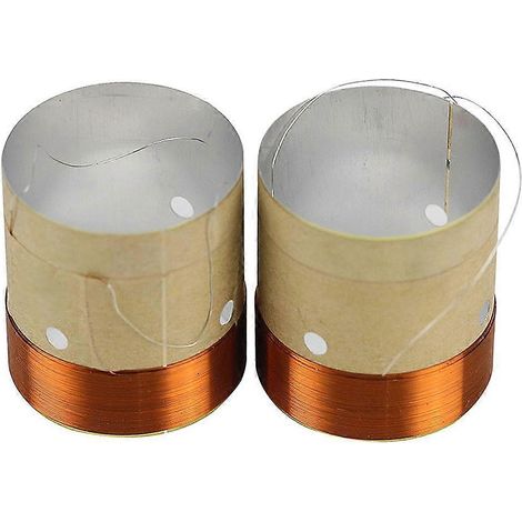 Bobinage Voix Grave en Fil de Cuivre Pur, Deux Couches Aluminium Blanc pour Réparation Haut-parleur, Lot de 2 (1/5)