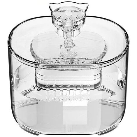 Automatischer Wasserspender für Katzen und Hunde, mit USB-Netzteil, LED-Beleuchtung, 2,2 l, transparent (1/5)